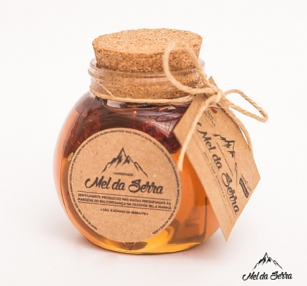 Pote de 230g com pega-mel de mel gourmet