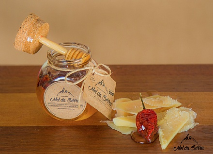 Pote de 230g com pega-mel de mel gourmet