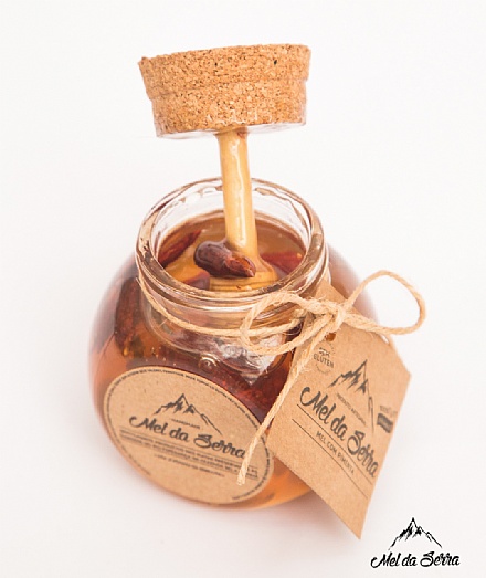Pote de 230g com pega-mel de mel gourmet