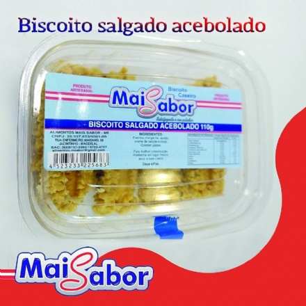 Biscoito salgado acebolado 110g